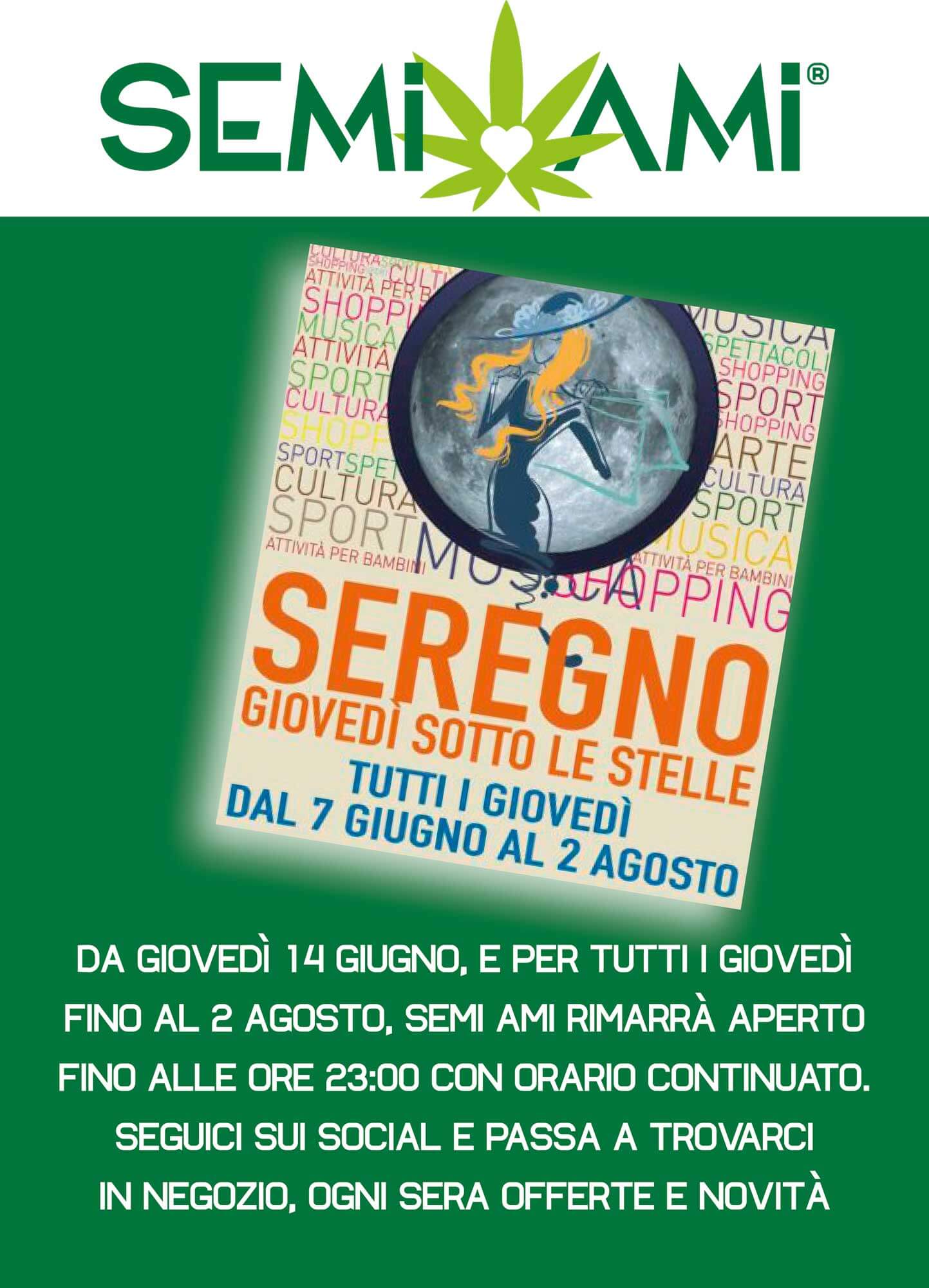 Giovedì sotto le stelle Seregno 2018 Semi Ami